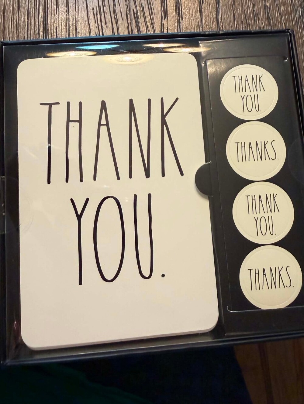 NWT Rae Dunn "Thank You" Note Card Set, Set of 12